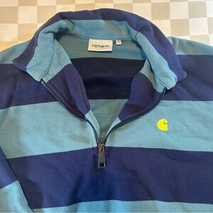 Carhartt  WIP Men's Blue Striped Sweater